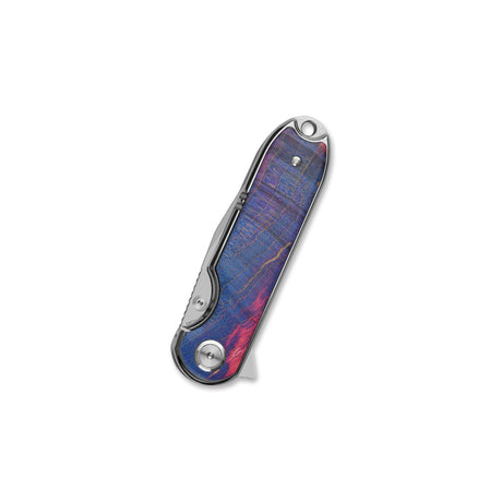 QSP Nebula Liner Lock Pocket Knife 14C28N Blade Stabilized wood Handle
