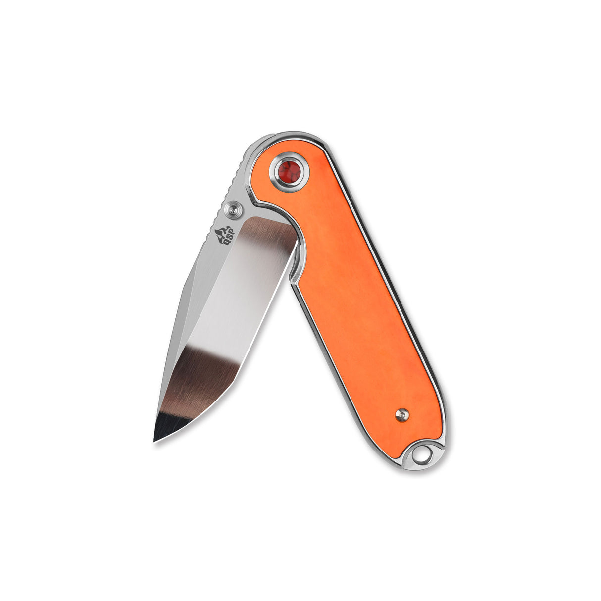 QSP Nebula Liner Lock Pocket Knife 14C28N Blade Orange Bone Handle