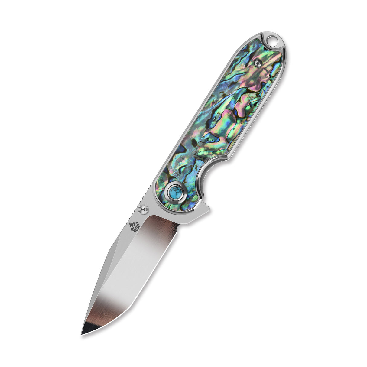 QSP Nebula Liner Lock Pocket Knife 14C28N Blade Abalone Handle