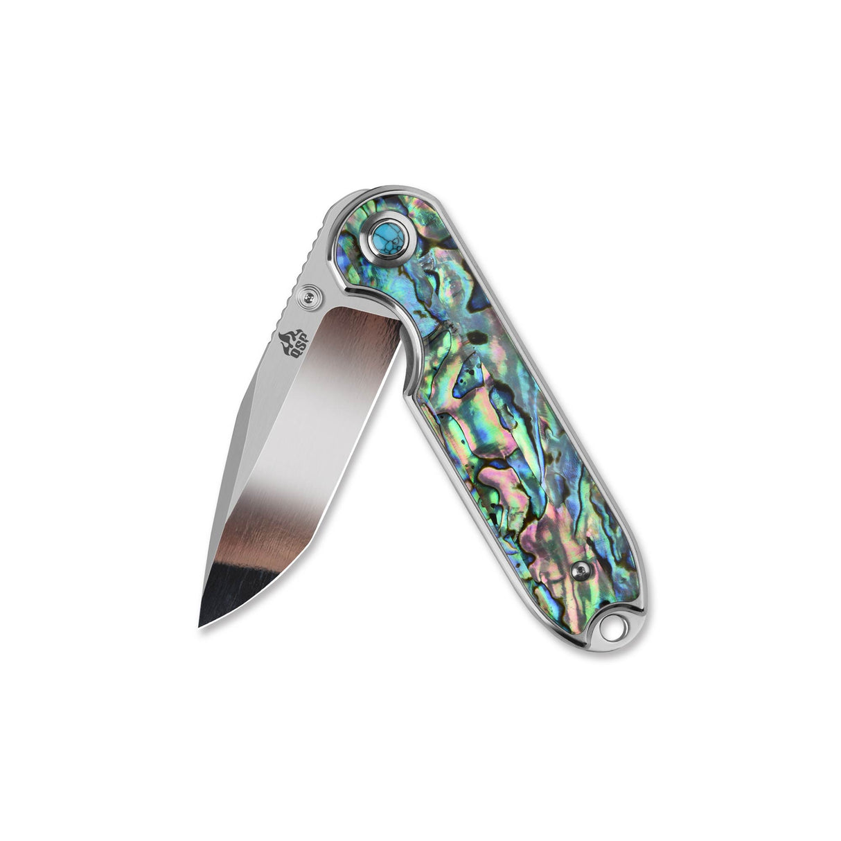 QSP Nebula Liner Lock Pocket Knife 14C28N Blade Abalone Handle