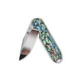 QSP Nebula Liner Lock Pocket Knife 14C28N Blade Abalone Handle