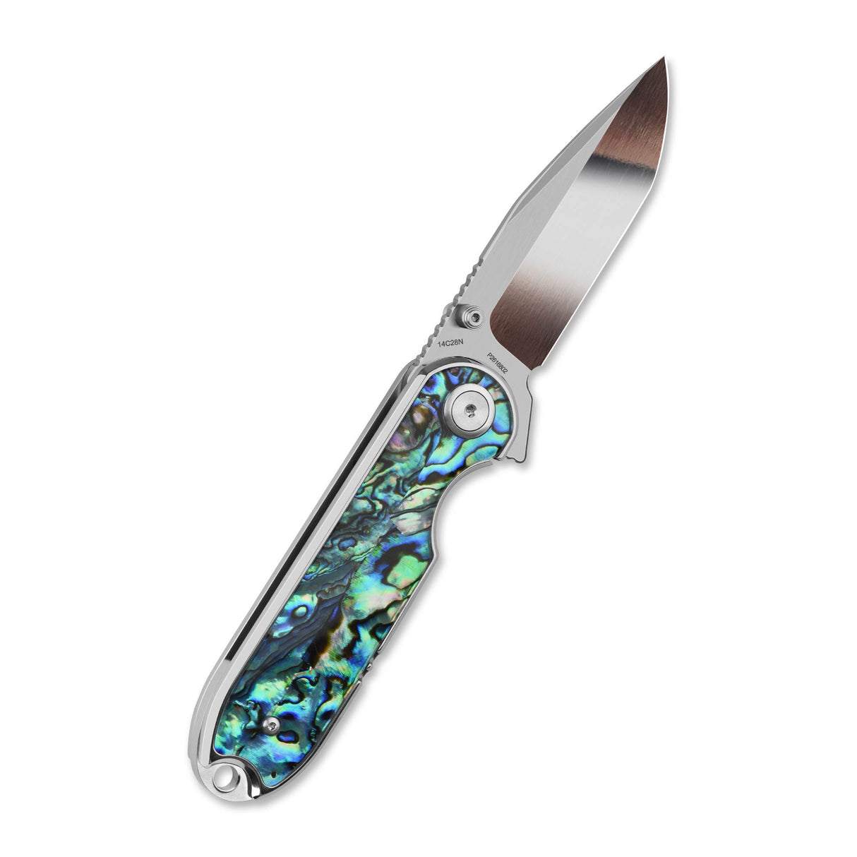 QSP Nebula Liner Lock Pocket Knife 14C28N Blade Abalone Handle