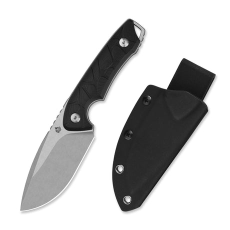 QSP Tiny TOT Fixed Blade Knife 10Cr15MoV Blade Black G10 Handle