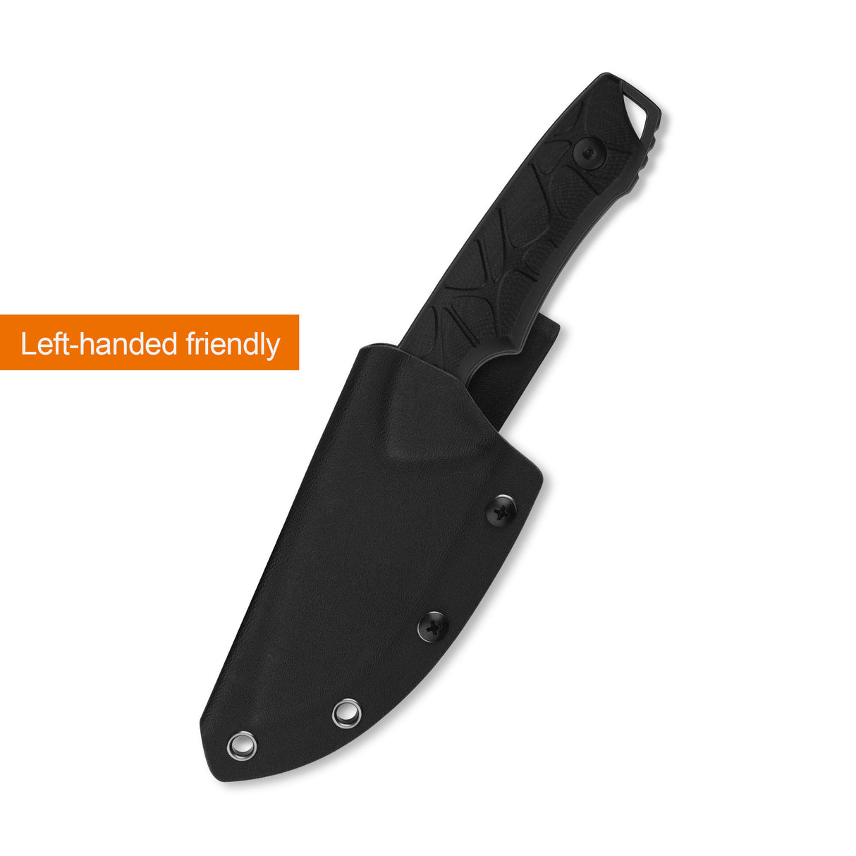 QSP Tiny TOT Fixed Blade Knife 10Cr15MoV Blade Black G10 Handle