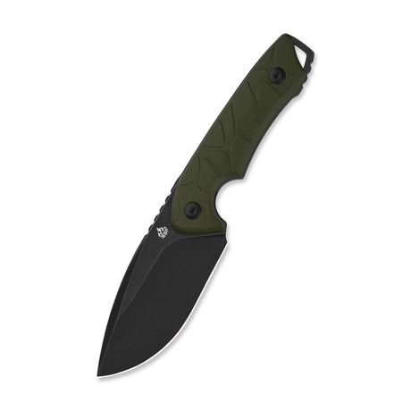 QSP Tiny TOT Fixed Blade Knife 10Cr15MoV Blade OD Green G10 Handle