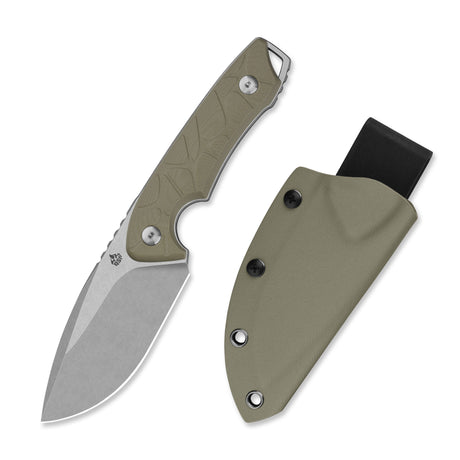 QSP Tiny TOT Fixed Blade Knife 10Cr15MoV Blade Sand G10 Handle