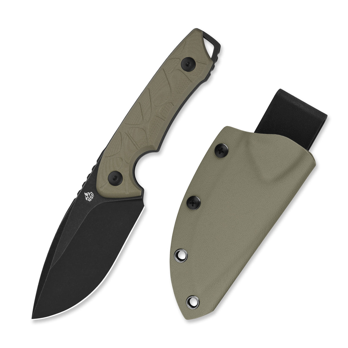 QSP Tiny TOT Fixed Blade Knife 10Cr15MoV Blade Sand G10 Handle