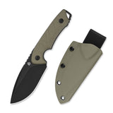 QSP Tiny TOT Fixed Blade Knife 10Cr15MoV Blade Sand G10 Handle
