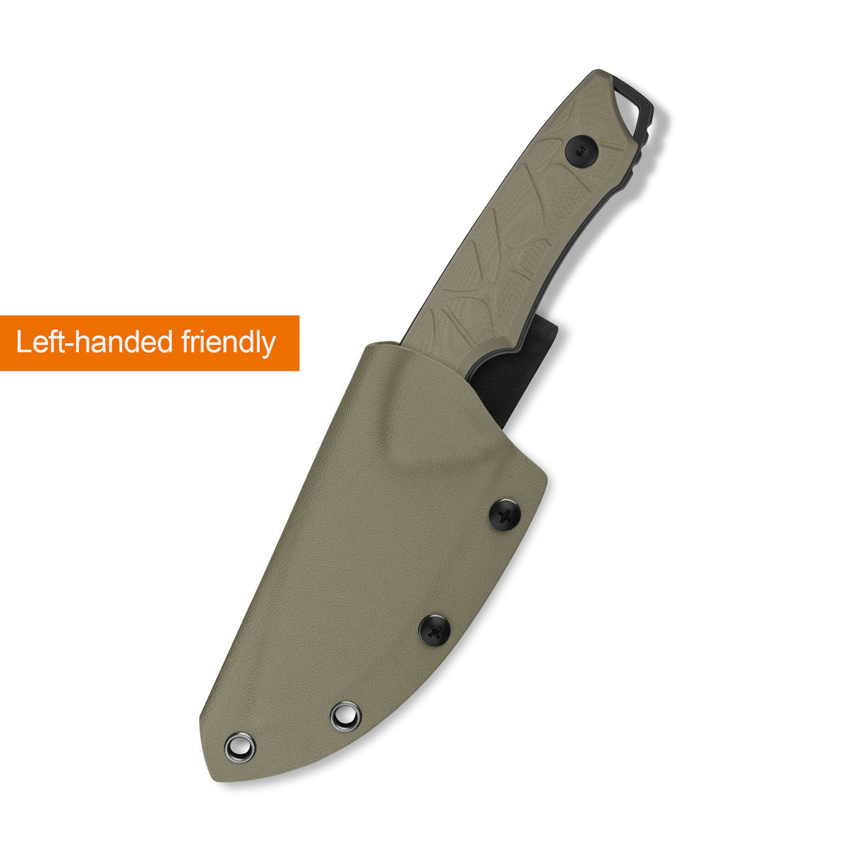 QSP Tiny TOT Fixed Blade Knife 10Cr15MoV Blade Sand G10 Handle