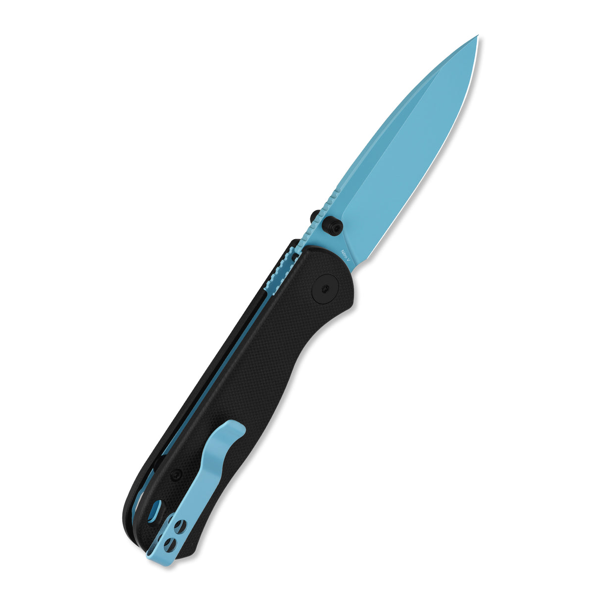 QSP Ferret Liner Lock Pocket Knife Nitro V blade Black G10 handle