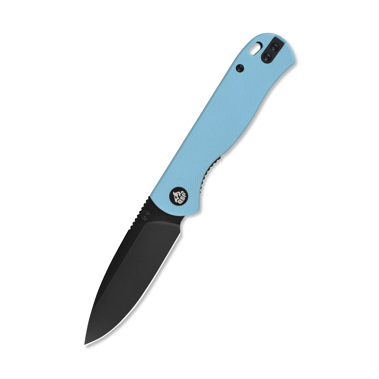 QSP Ferret Liner Lock Pocket Knife Notro V blade Sky blue G10 handle