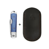 Limited Edition-QSP Moray Slip Joint Pocket Knife Vanax blade Blue Crystal Titanium Handle