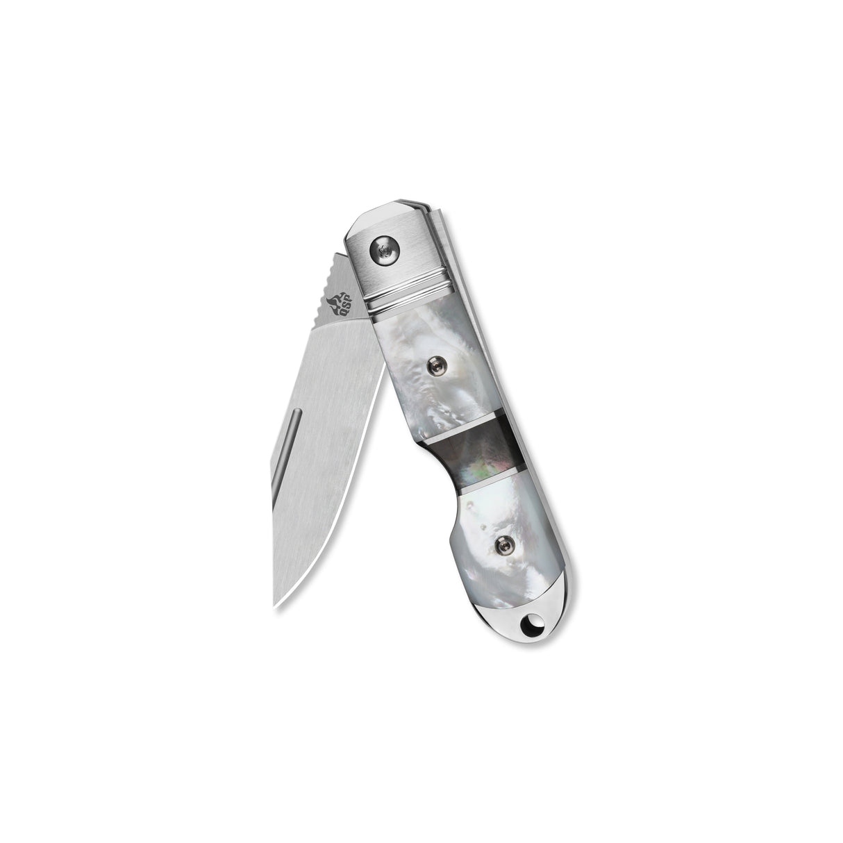 Limited Edition-QSP Moray Slip Joint Pocket Knife Vanax blade Solid Mother of Pearl Handle