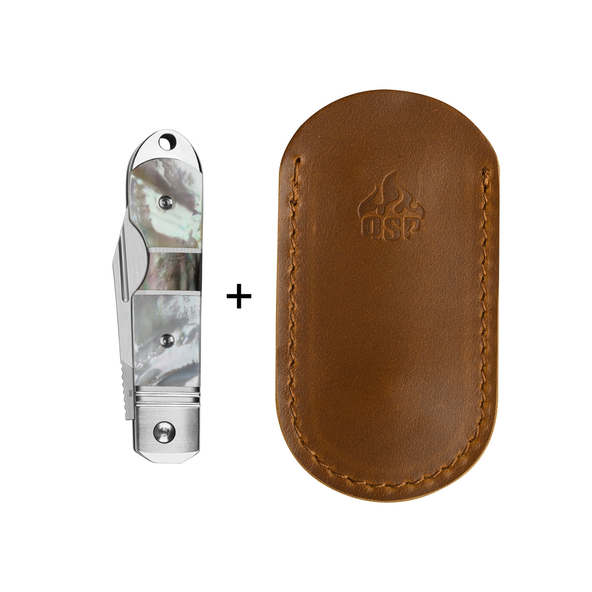 Limited Edition-QSP Moray Slip Joint Pocket Knife Vanax blade Solid Mother of Pearl Handle