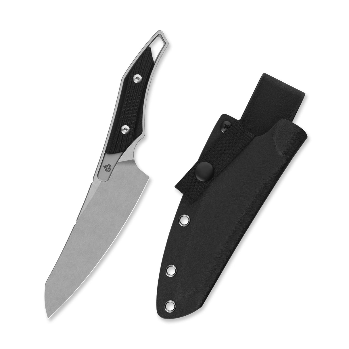 QSP T-Cook Fixed Blade Knife Nitro V Blade Black G10 Handle