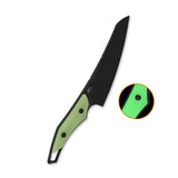 QSP T-Cook Fixed Blade Knife Nitro V Blade Glow-in-the-Dark G10 Handle