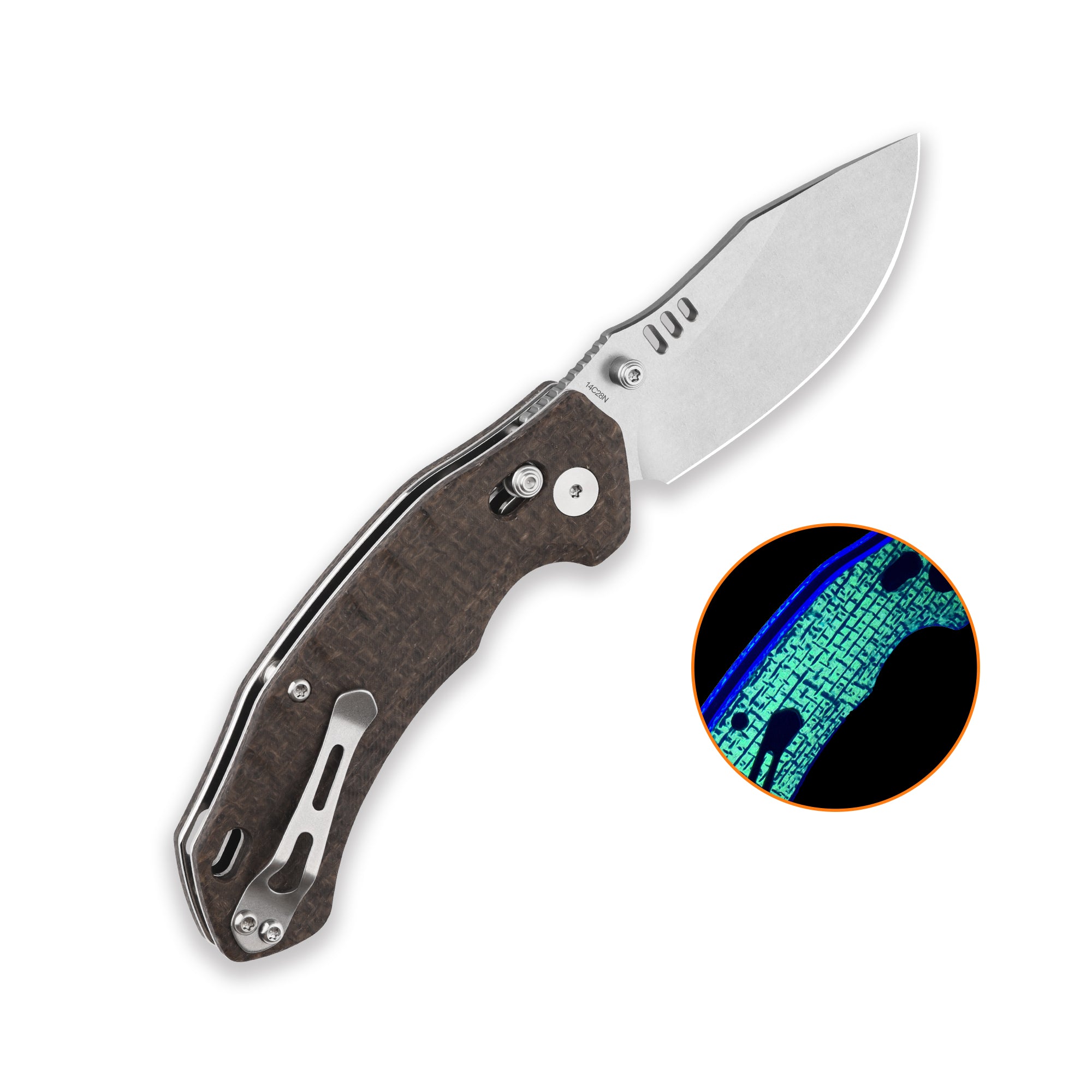 QSP Elk | 14C28N | Glow-in-the-Dark Micarta | Glyde Lock – QSP KNIFE