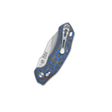 QSP Elk Glyde Lock Pocket Knife 14C28N blade Blue Texture Micarta handle