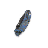 QSP Elk Glyde Lock Pocket Knife 14C28N blade Blue Texture Micarta handle