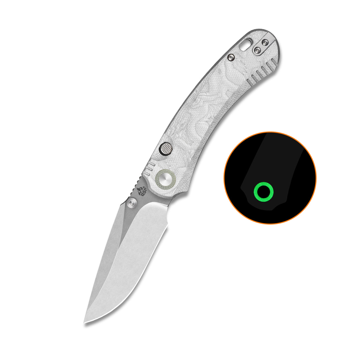 QSP Coyote Button Liner Lock Pocket Knife Nitro V blade Aluminum Foil G10 handle