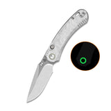 QSP Coyote Button Liner Lock Pocket Knife Nitro V blade Aluminum Foil G10 handle