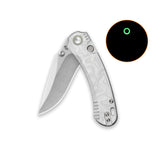 QSP Coyote Button Liner Lock Pocket Knife Nitro V blade Aluminum Foil G10 handle