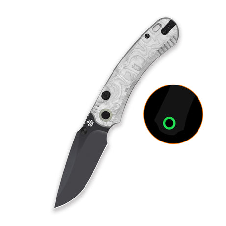 QSP Coyote Button Liner Lock Pocket Knife Nitro V blade Aluminum Foil G10 handle