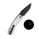 QSP Coyote Button Liner Lock Pocket Knife Nitro V blade Aluminum Foil G10 handle