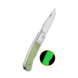 QSP Heron Slip Joint Pocket Knife Nitro V blade Glow-in-the-Dark G10 Handle