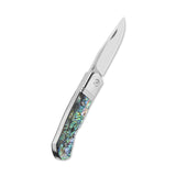 QSP Heron Slip Joint Pocket Knife Nitro V blade Abalone Handle