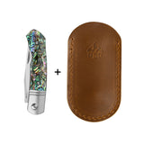 QSP Heron Slip Joint Pocket Knife Nitro V blade Abalone Handle