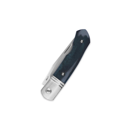 QSP Heron Slip Joint Pocket Knife Nitro V blade Blue Bone Handle