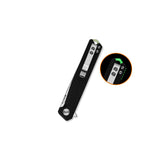 QSP Mantis Liner Lock Pocket Knife Nitro V blade Black G10 handle
