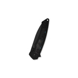 QSP Peregrine Liner Lock Pocket Knife 10Cr15MoV Blade Black G10 with Blue Shredded CF inlay handle