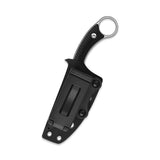 QSP Baby Viper Fixed Blade Knife 10Cr15MoV Blade Black G10 Handle