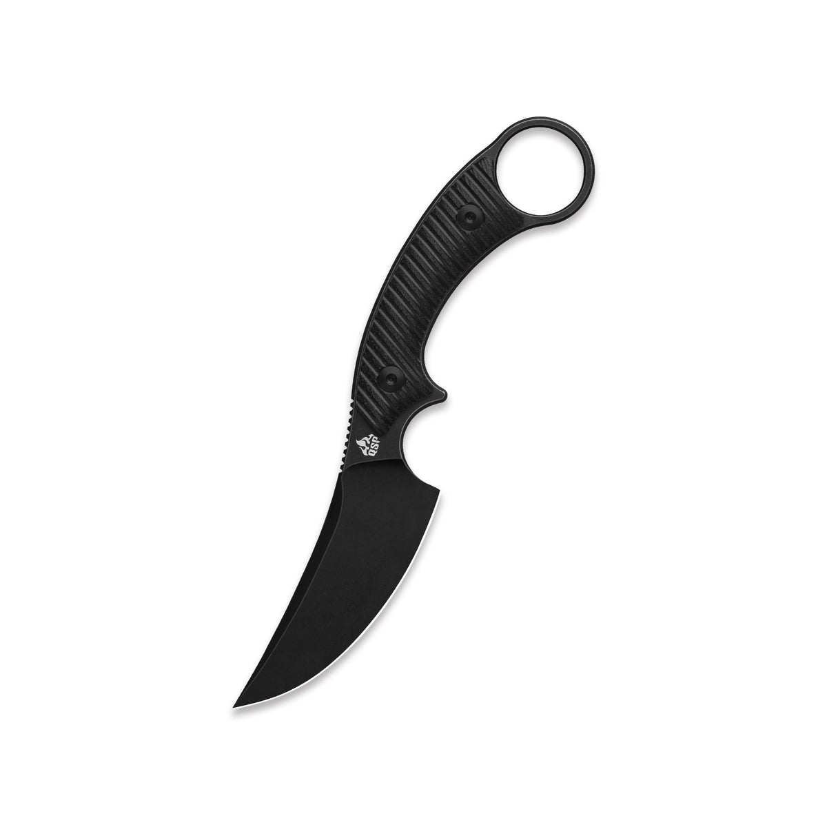QSP Baby Viper Fixed Blade Knife 10Cr15MoV Blade Black G10 Handle