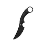 QSP Baby Viper Fixed Blade Knife 10Cr15MoV Blade Black G10 Handle