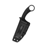 QSP Baby Viper Fixed Blade Knife 10Cr15MoV Blade Black G10 Handle