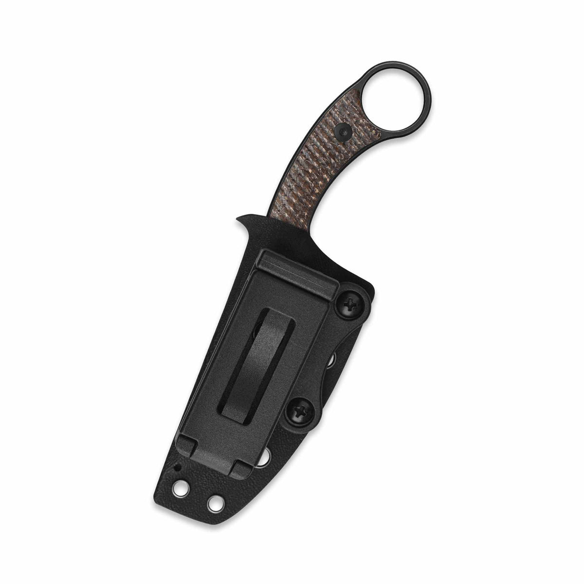 QSP Baby Viper Fixed Blade Knife 10Cr15MoV Blade Glow-in-the-Dark Micarta Handle