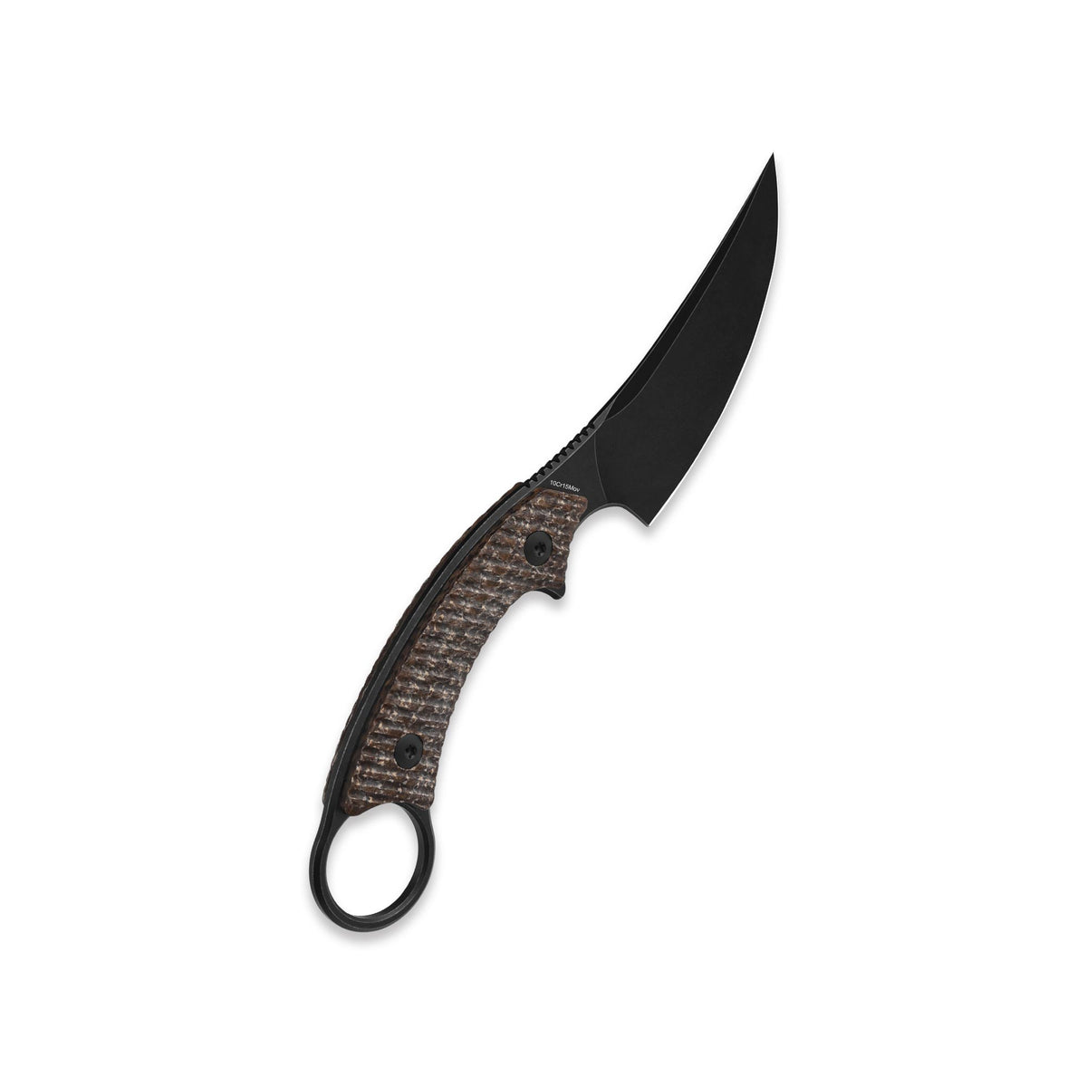 QSP Baby Viper Fixed Blade Knife 10Cr15MoV Blade Glow-in-the-Dark Micarta Handle