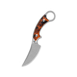 QSP Baby Viper Fixed Blade Knife 10Cr15MoV Blade Tortoise Resin Handle