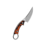 QSP Baby Viper Fixed Blade Knife 10Cr15MoV Blade Tortoise Resin Handle