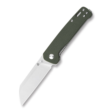 QSP Penguin pocket knife with D2 blade and green Micarta handle